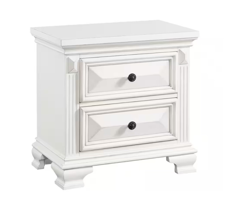 Picket House Furnishings Trent 2-Drawer Nightstand in White