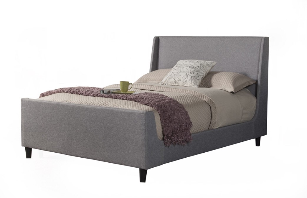 ALPINE FURNITURE - AMBER STANDARD KING UPHOLSTERED BED - 1094EK (INCOMPLETE SET, BOX 1 of 3 ONLY)