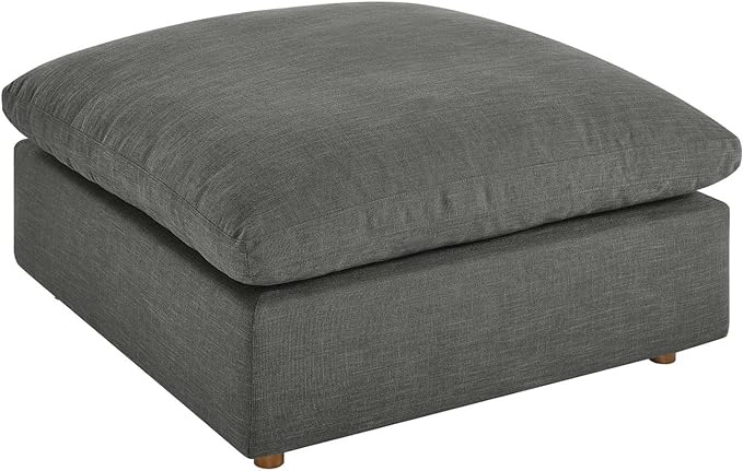 Modway Commix Down-Filled Overstuffed Upholstered Sectional Sofa Ottoman in Gray (similar to stock)