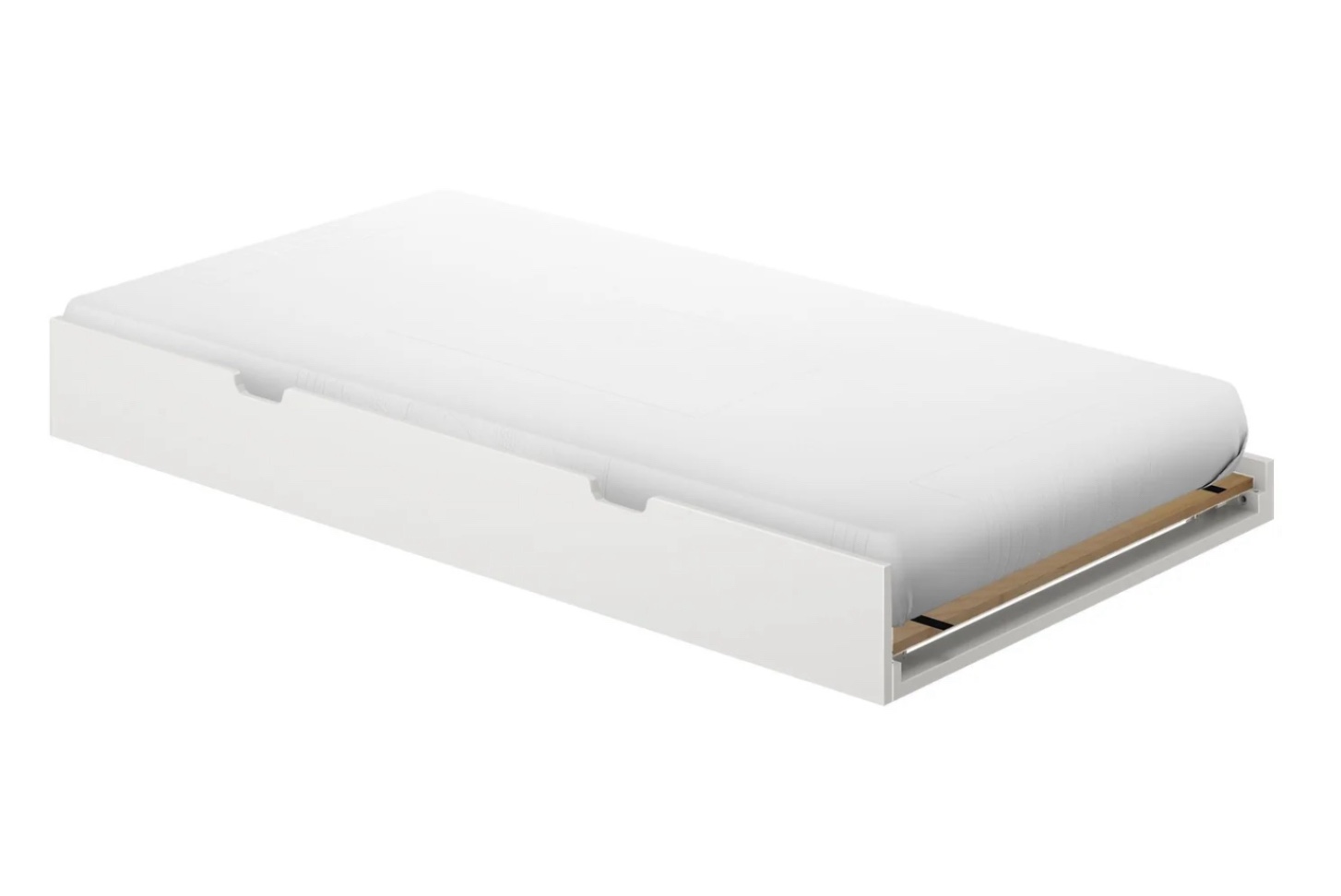  TRUNDLE BED W/ 7 PCS SLAT ROLL AND RUBBER CASTORS