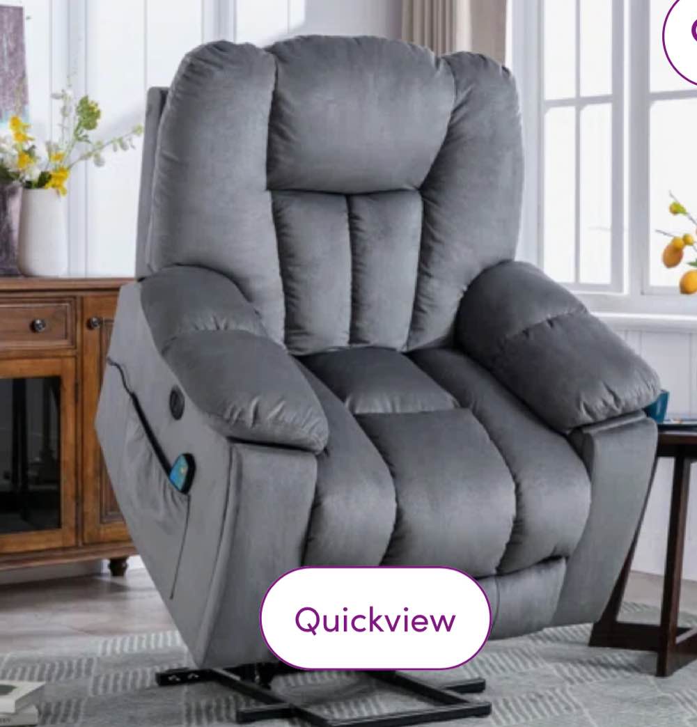 41'' Oversized Power Lift Chair - Heated Massage Electric Recliner with Super Soft Padding by Red Barrel Studio®(Incomplete Only BOX 1of 3)