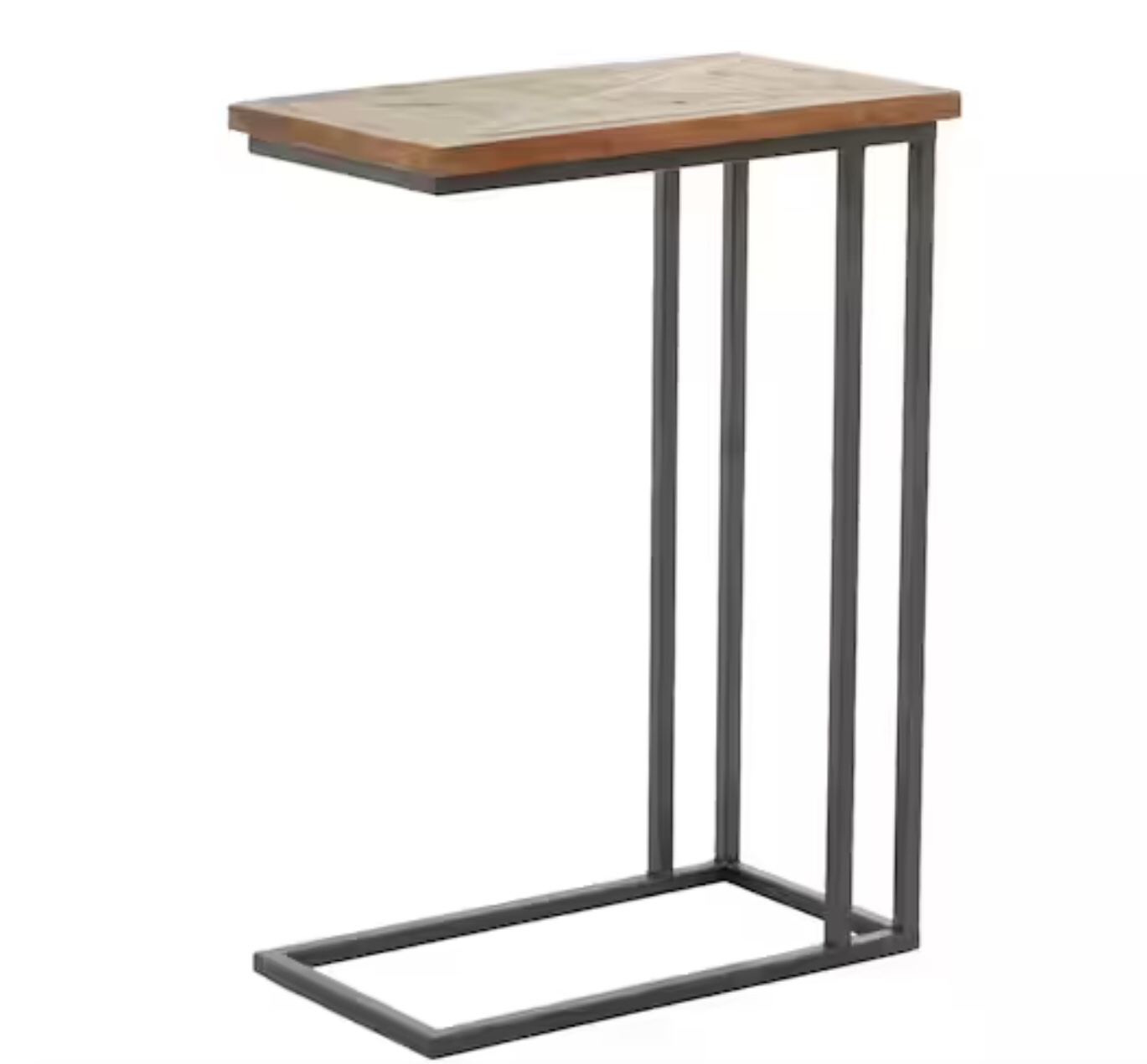 Brown Metal Rustic Accent Table 26" x 19" x 11"