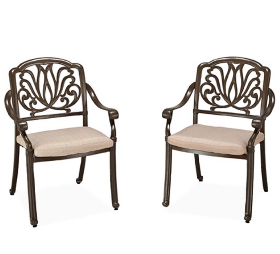 Homestyles 6659-80 Outdoor Chair Pair, 2 Pieces, Taupe