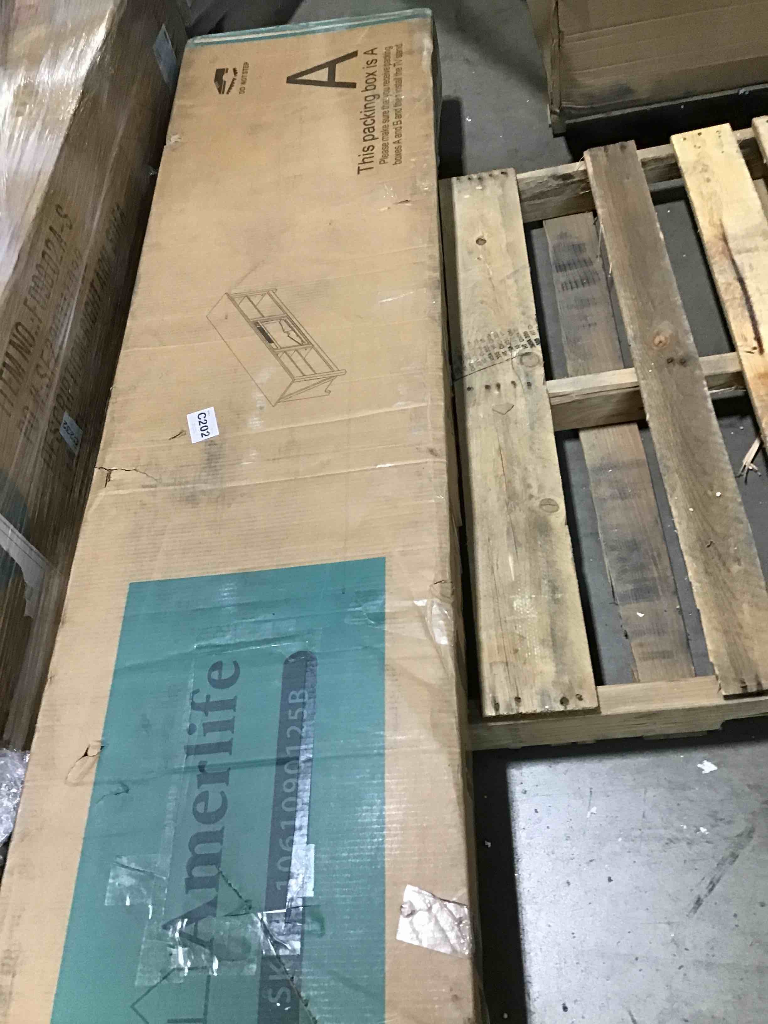 Amerlife TV Cabinet 1061090125B (Only 1 box for pick up box A,incomplete)