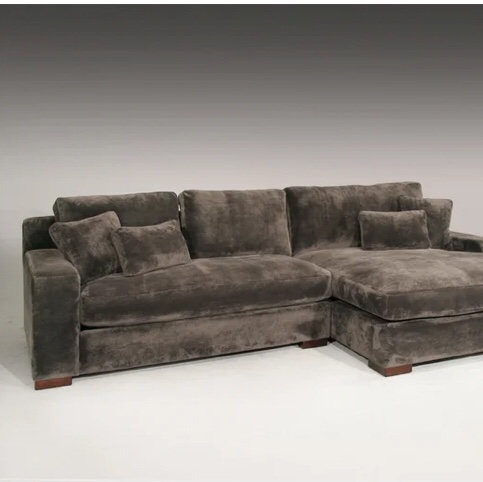 Billie Jean Sofa with Left Chaise - Graphite (incomplete) sofa only 