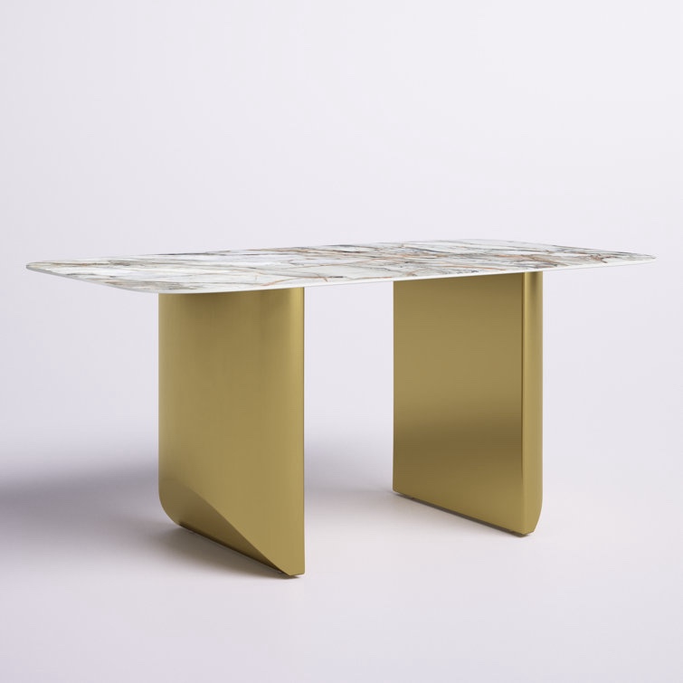 Mumbai 63'' Sintered Stone Dining Table ( 2 table legs only)