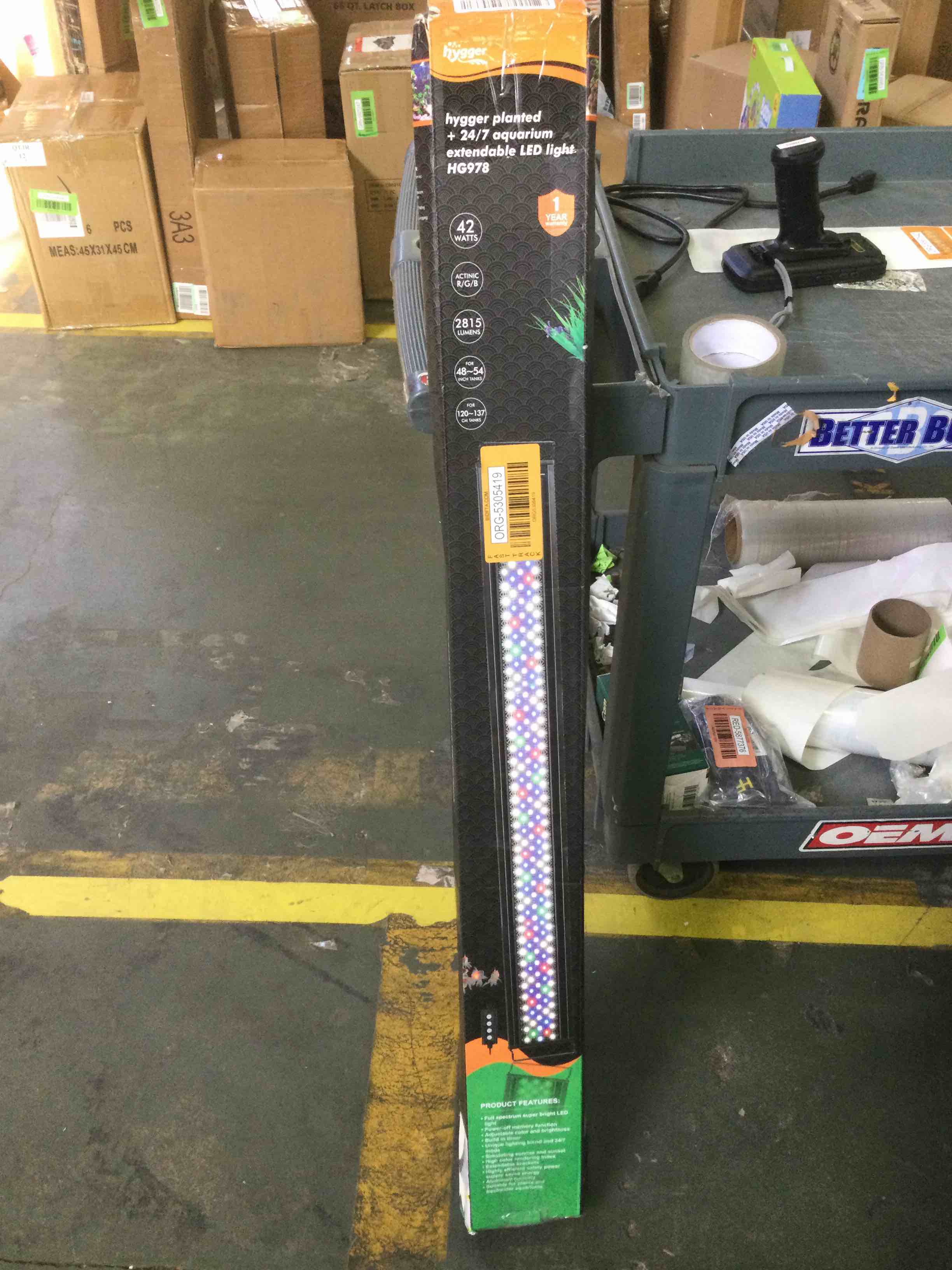 hugger planted +24/7 aquarium extendable led light HG978