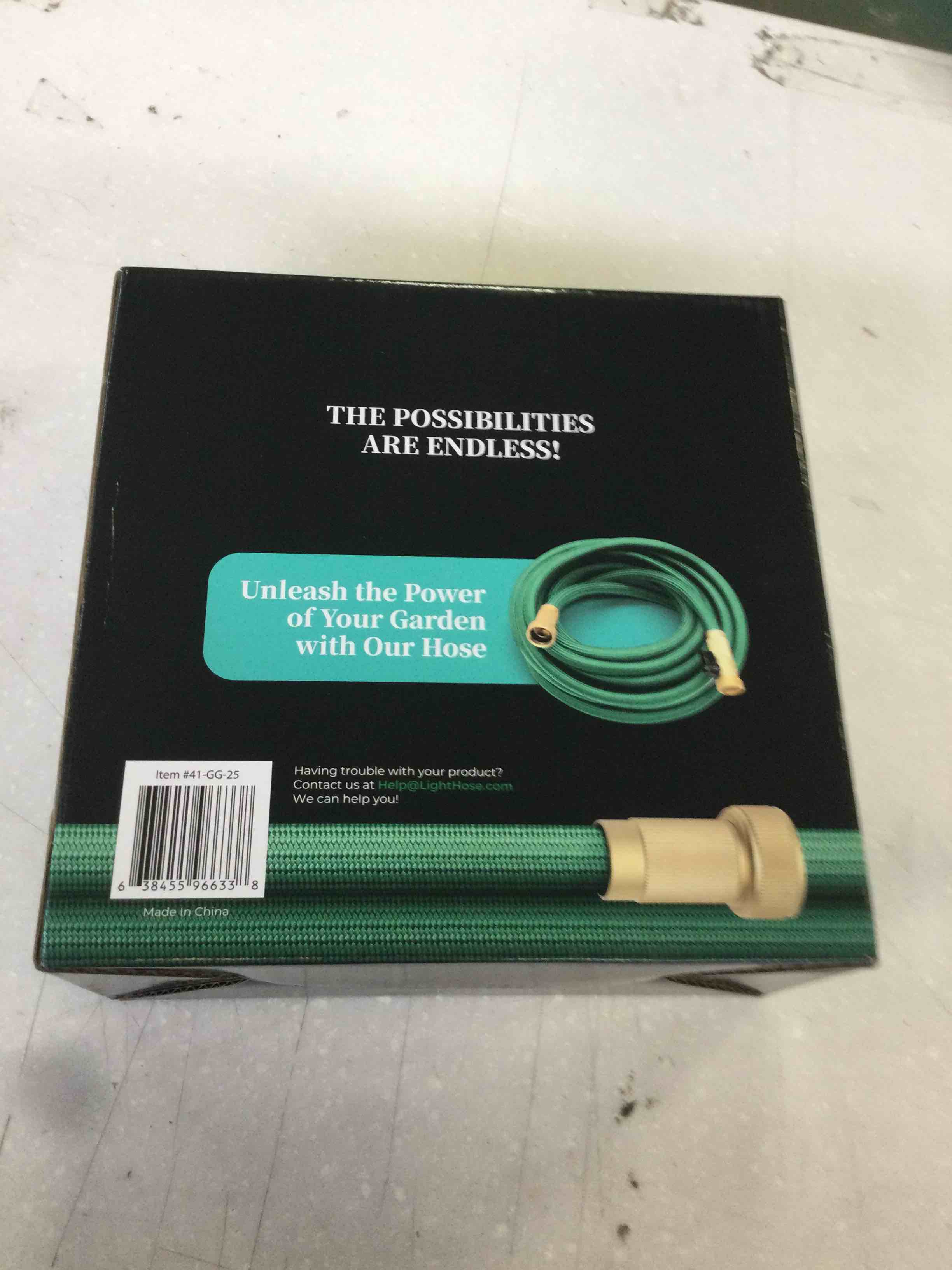 Garden Hose, NON-EXPANDABLE Garden Hose, Super Light Weight Hose, No Burst, 3/4 inch Solid Brass Connectors, 25 Ft, Grassy Green