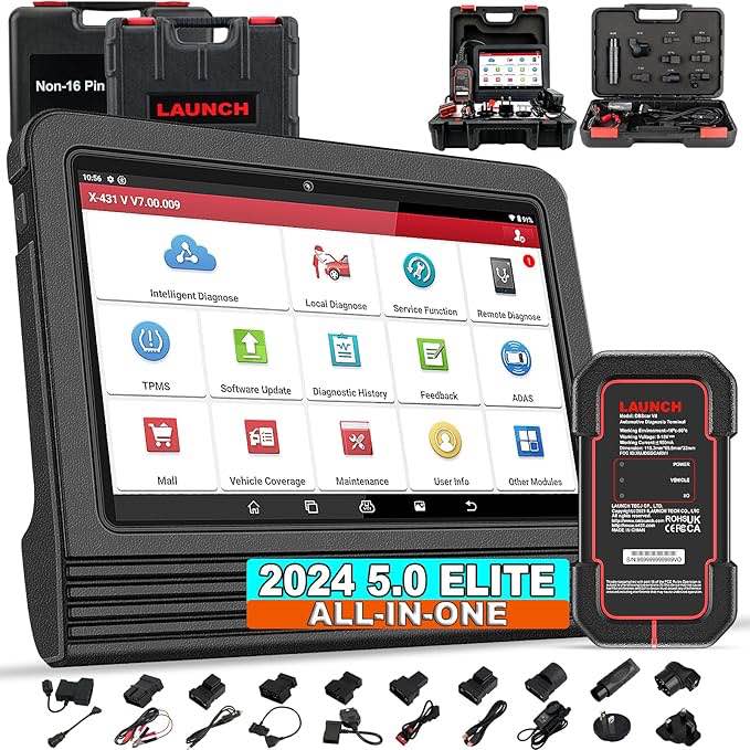 LAUNCH X431 V Pro 5.0 Elite 2024 New Gen. Bluetooth Bidirectional Scan Tool W/ Canfd Doip ,same as Pro3s+ 5.0,Online Coding & 37+Reset for All Cars