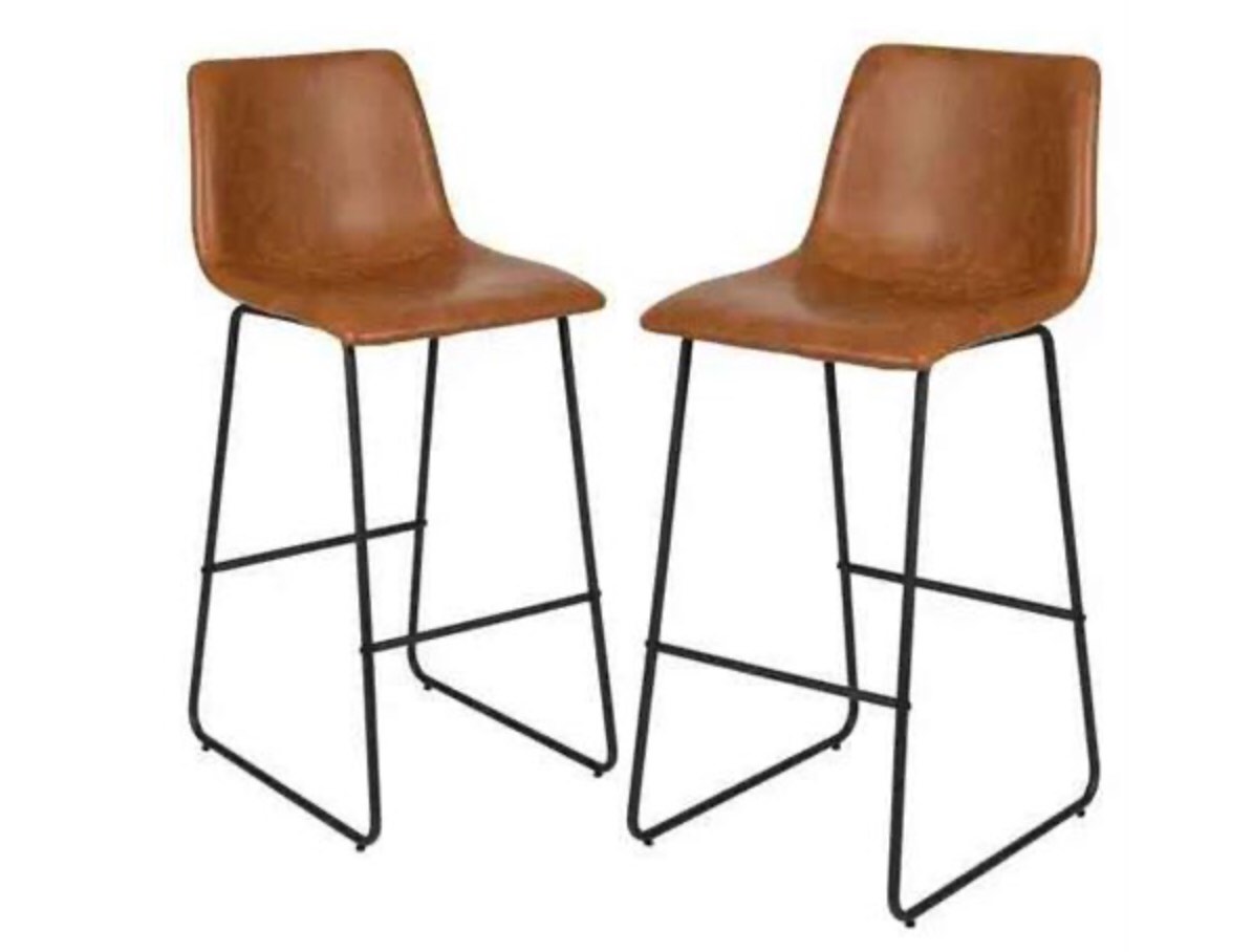 Flash Furniture ET-ER18345-30-LB-GG Set of 2 Barstools Brown $217 - READ