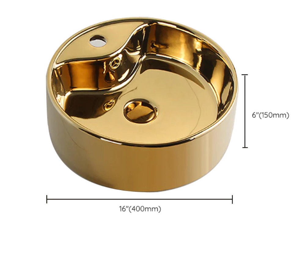 Modern Bathroom Sink Metal Rectangular with Pop-Up Drain and Faucet Vessel Bathroom Sink