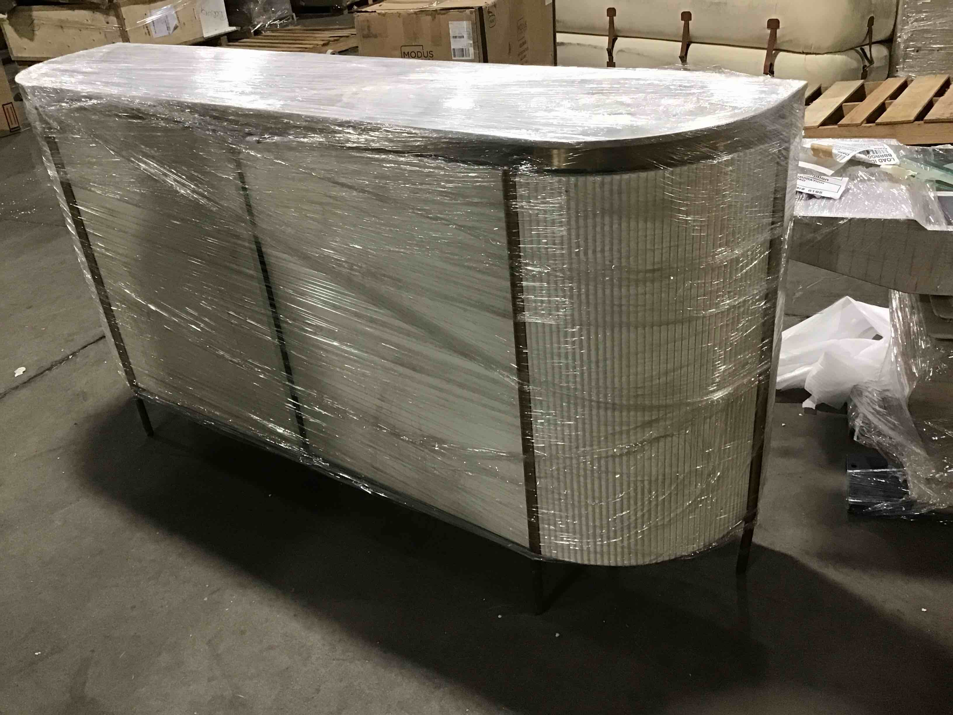 luxury modern sideboard white and gold 2 door