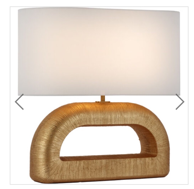 Kelly Wearstler Utopia 20 inch 15.00 watt Gild Combed Console Lamp Portable Light(Incomplete)