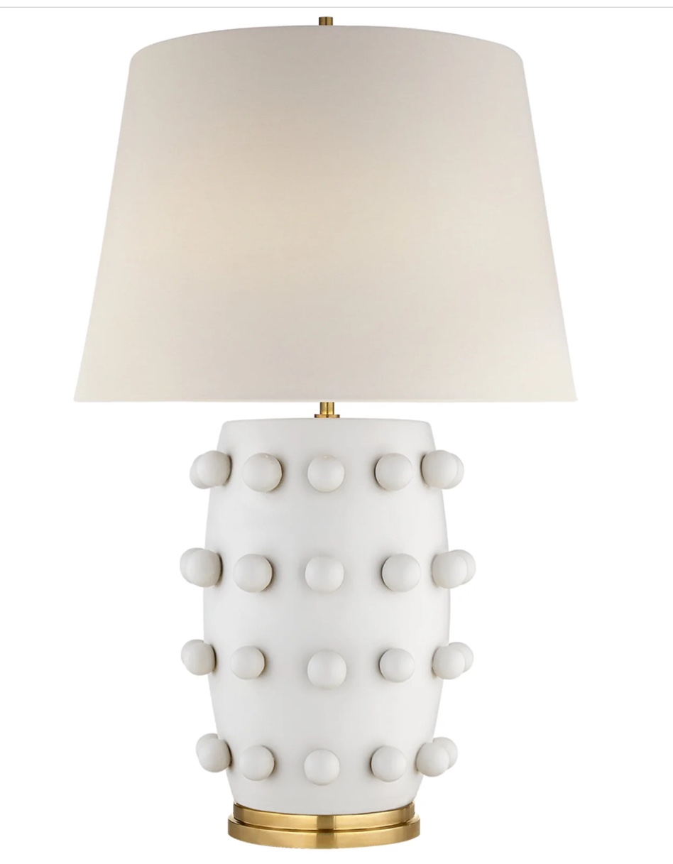 Kelly Wearstler Linden 26.5 inch 75 watt Plaster White Table Lamp Portable Light, Medium(Incomplete)