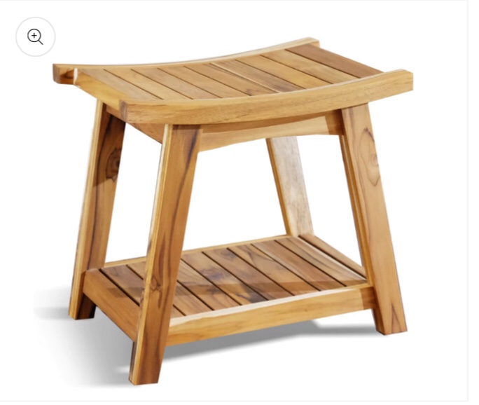 Masaya Ometepe Teak Shower Stool(similar to the photo)