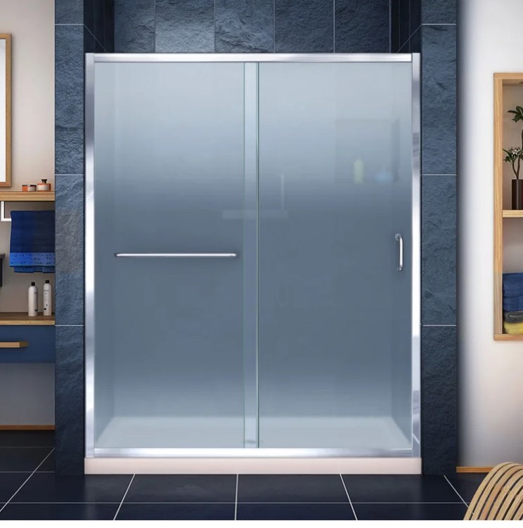 Infinity-Z 60" W x 74.75" H Framed Sliding Shower Kit