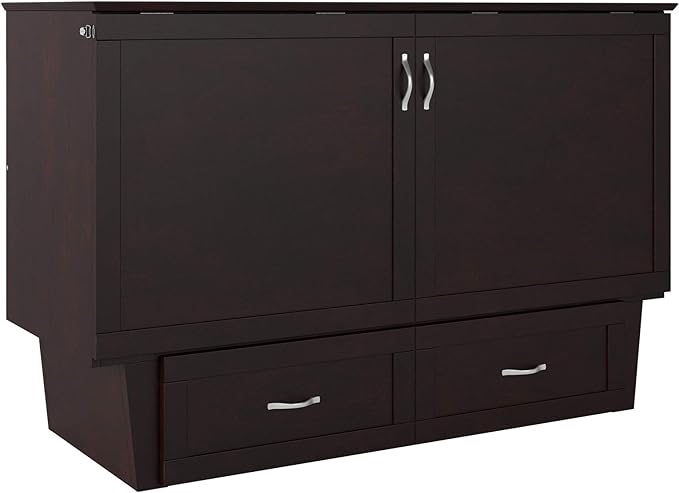 AFI Monroe Murphy Bed Chest with Charging Station, Queen, Espresso (incomplete 1 box only)