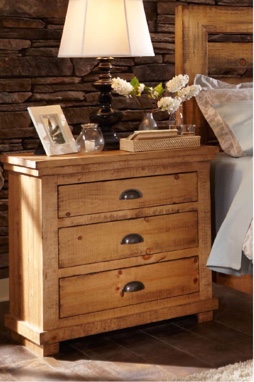 This is a carousel with one large image and a track of thumbnails below. Select any of the image buttons to change the main image above. Willow Distressed Pine Nightstand (color may. are ours is antique white)