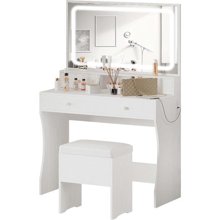 Baelyn Vanity Set with Stool and Mirror