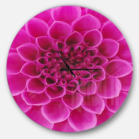 Large Flower and Petals - Modern wall clock