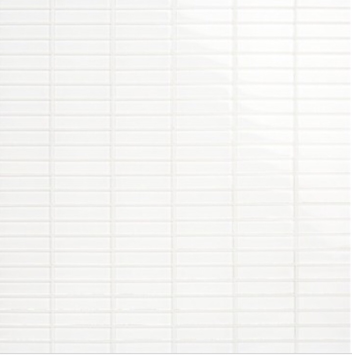 crystal super white 1x4 stacked tile
