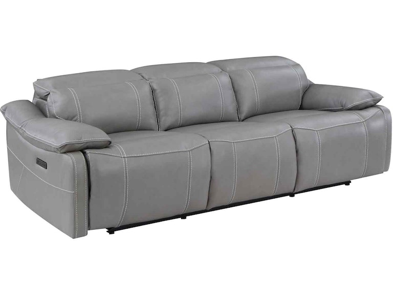 Steve Silver Living Room Dual-Power Leather Reclining Sofa AL950SW 