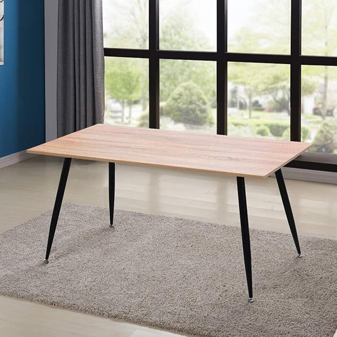 IDS Home MLM-18746-T Modern Dining Wooden Table Rectangle Top