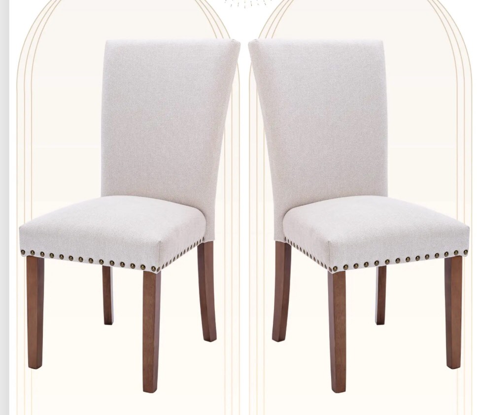 Upholstered Parsons Dining Chairs Set of 2