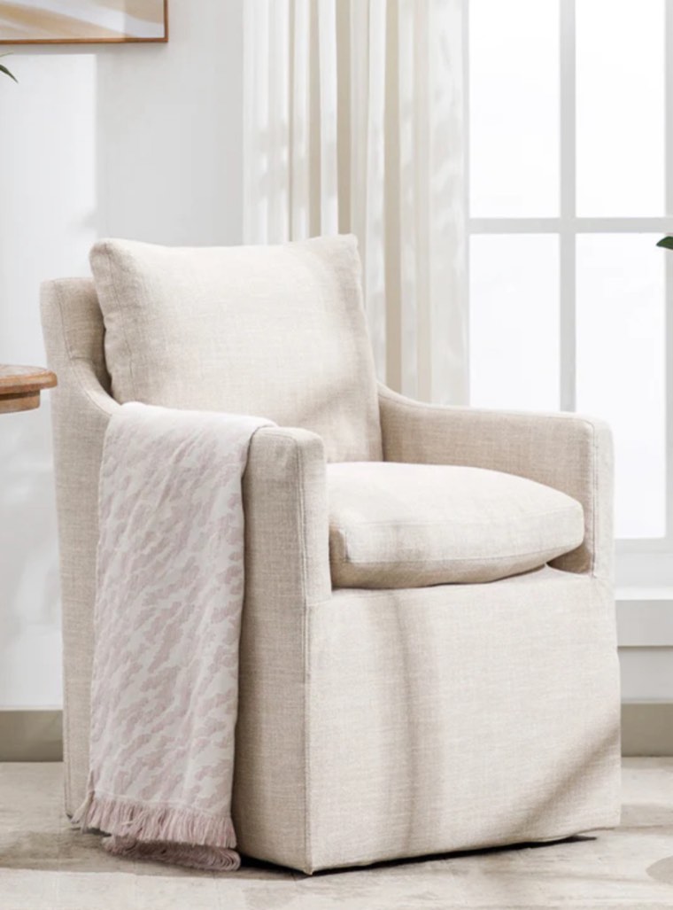 Denton Upholstered Rolling Dining Chair(incomplete bottom part only)