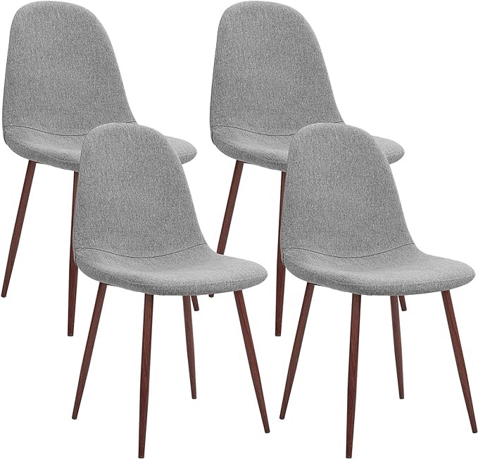 set of 2 grey dining chair 
