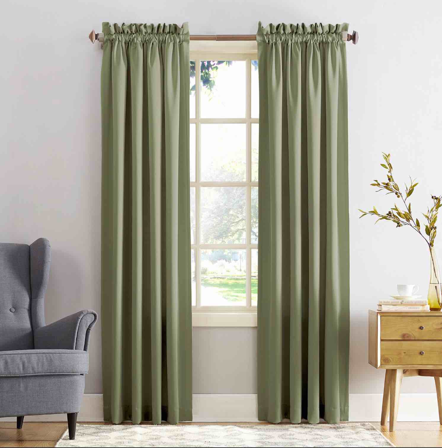 Sun Zero Barrow Energy Efficient Rod Pocket Curtain Single Panel