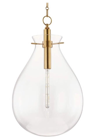 Hudson Valley Lighting Valley BKO103-AGB Restoration LED Pendant from Ivy Collection Aged Brass Large