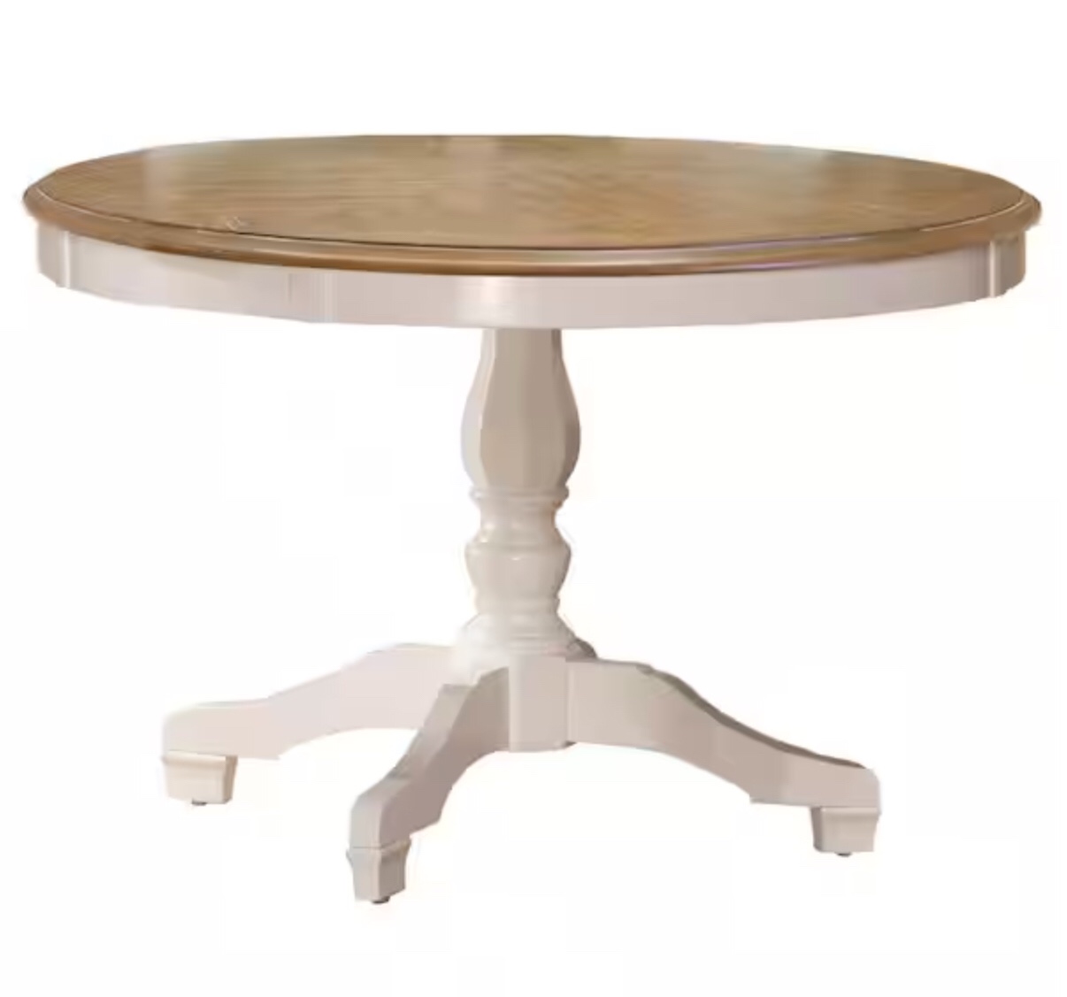 Bayberry/Embassy White Wood 44 in. 4 Legs Dining Table 