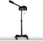 AceFox Professional Ozone Facial Steamer with Hot Mist, Face Steamer Machine for Esthetician, Home Salon Spa Facial Cleaning (Black)