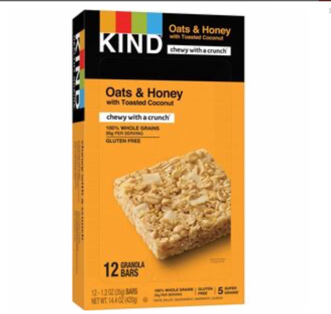 Kind KND18080 Bar Oats & Honey with Toasted Coconut ( exp oct-30-2023)