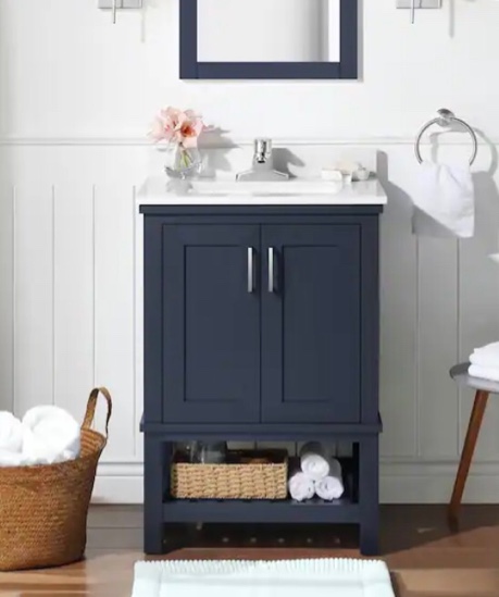 Tupelo 24 inch Bathroom Vanity, Midnight Blue