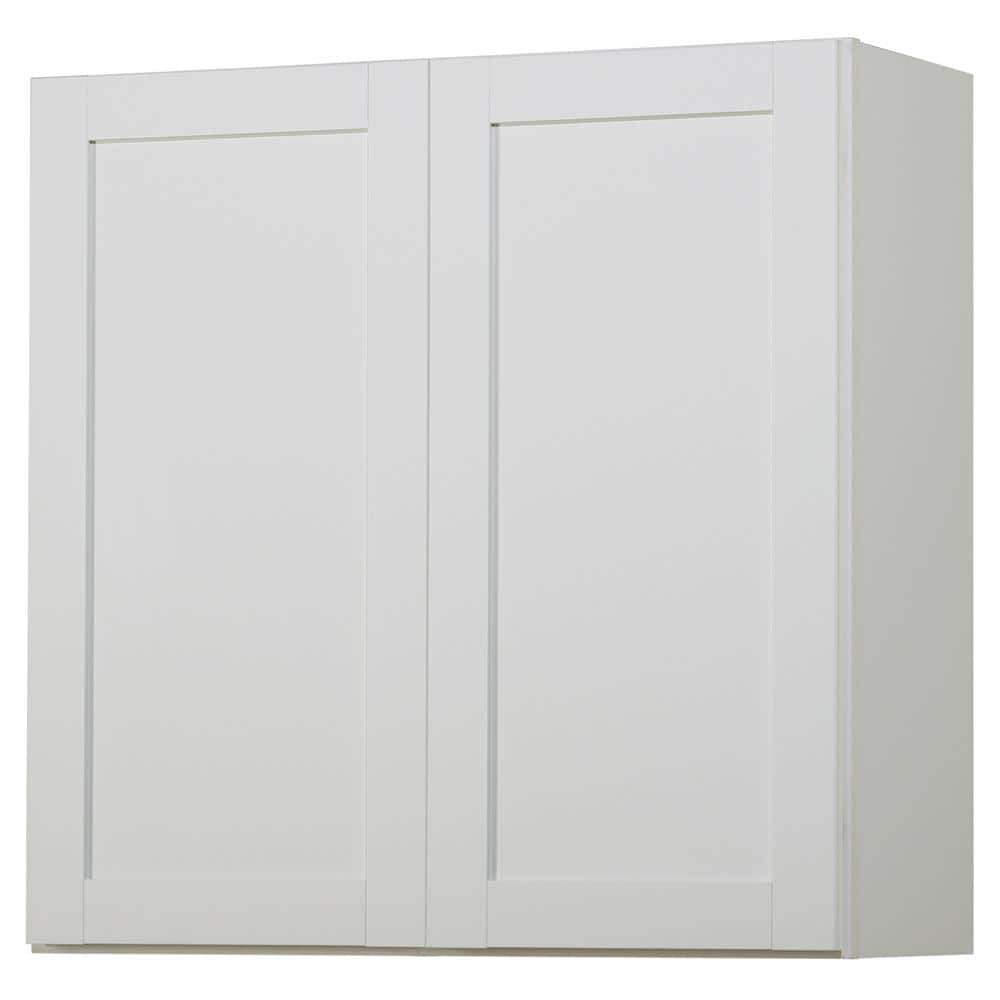 Hampton Bay Westfield Feather White Assembled Wall Kitchen Cabinet (30 in. W x 12 in. D x 30 in. H)