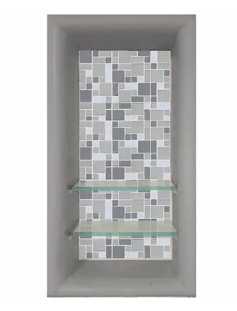 Newport 12 in. x 4 in. x 24 in. Shower Niche in Portland Cement