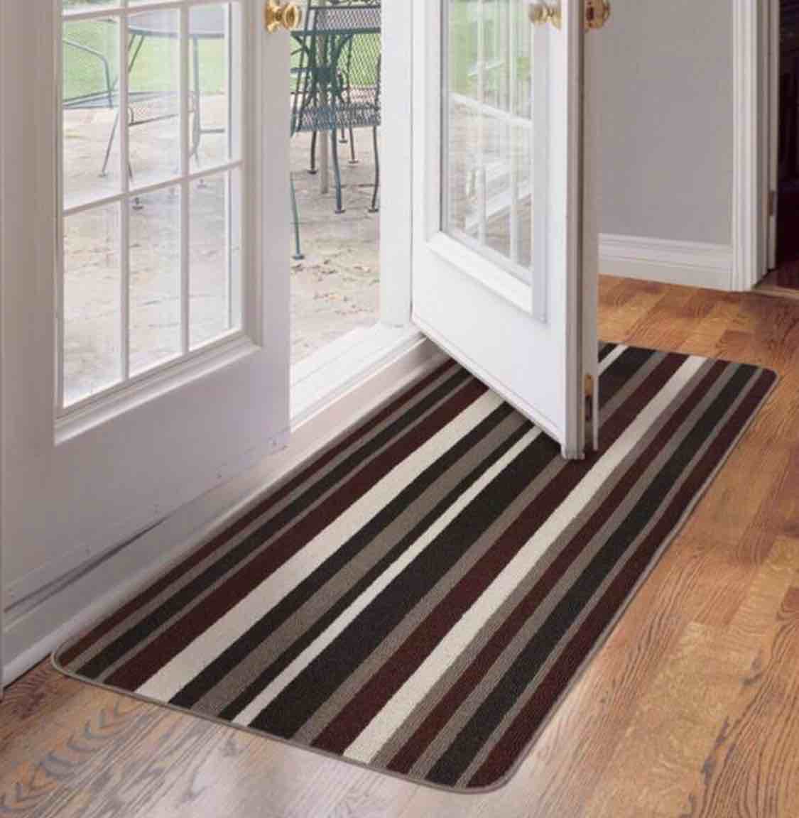 TrafficMaster Sonoma Cabernet 2 ft. x 5 ft. Striped Polypropylene Accent Rug