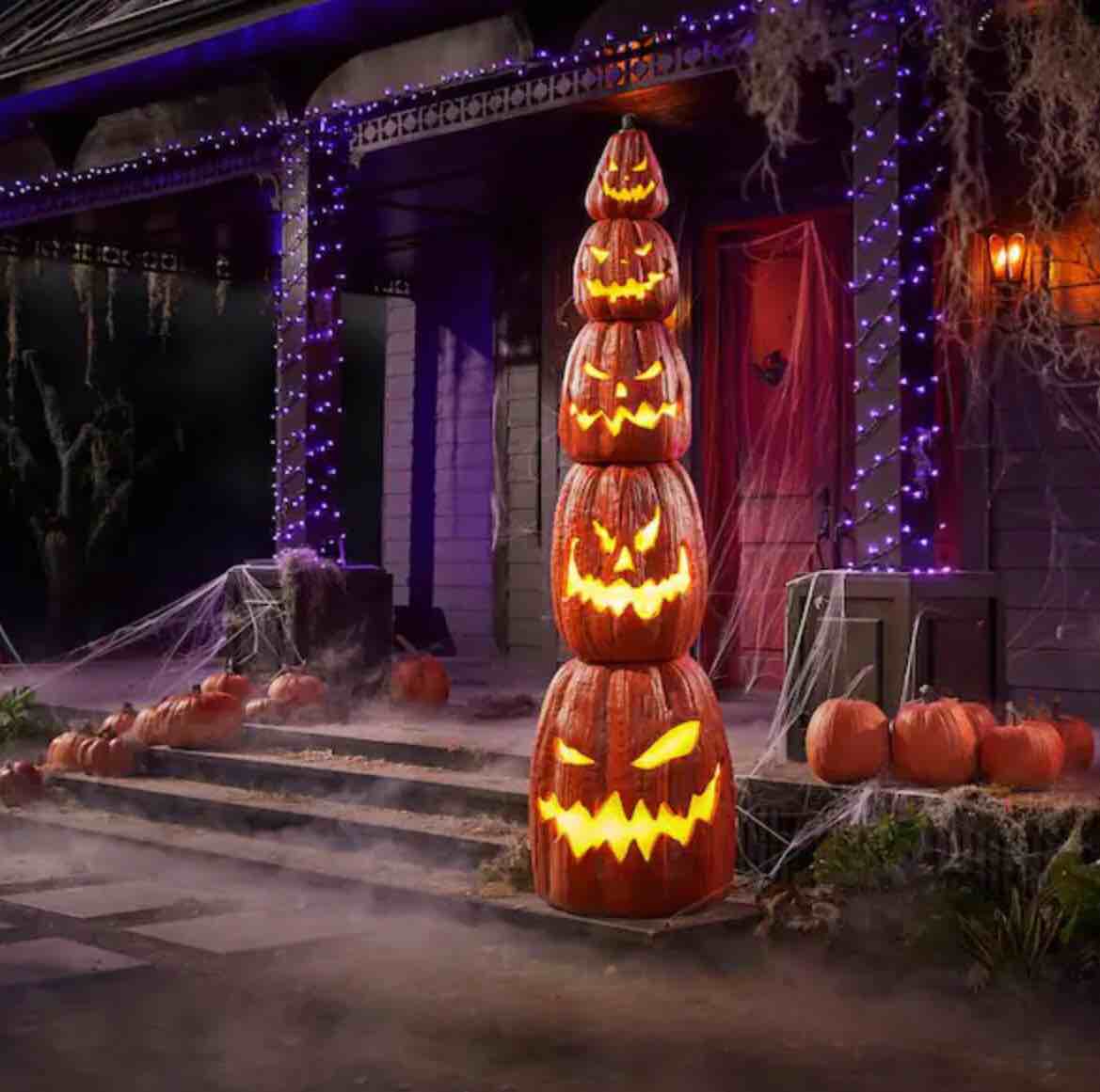 Home Accents Holiday 8 ft. Giant Sized LED Jack-O-Lantern Stack