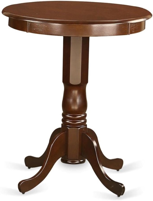 East West Furniture EDT-MAH-TP Eden Bar Height Counter Table - a Round Dinner Table Top with Pedestal Base, 30x30 Inch, Mahogany - Pedestal only