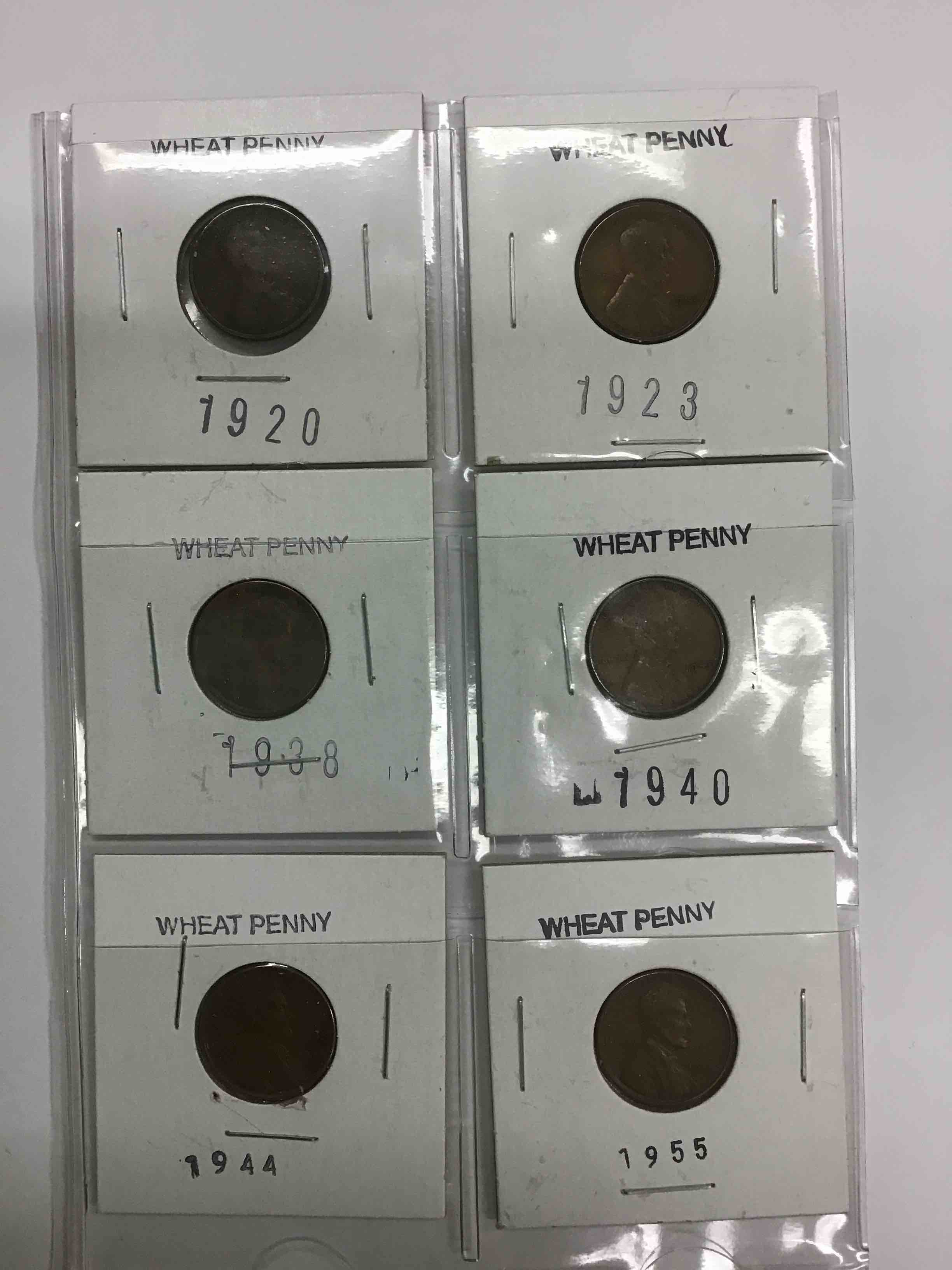 6 Wheat Penny Pieces