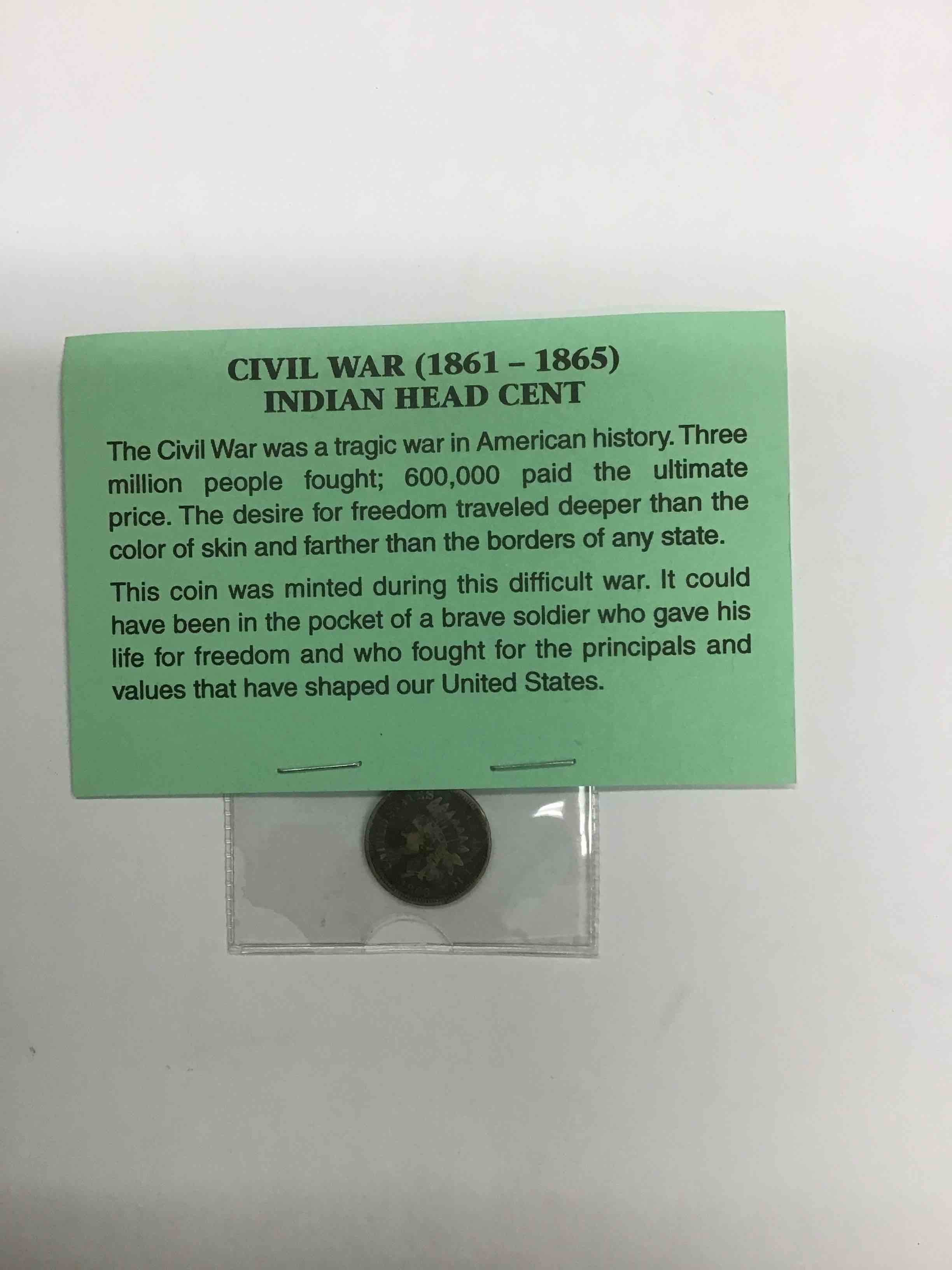 1863 Civil War Indian Head Cent