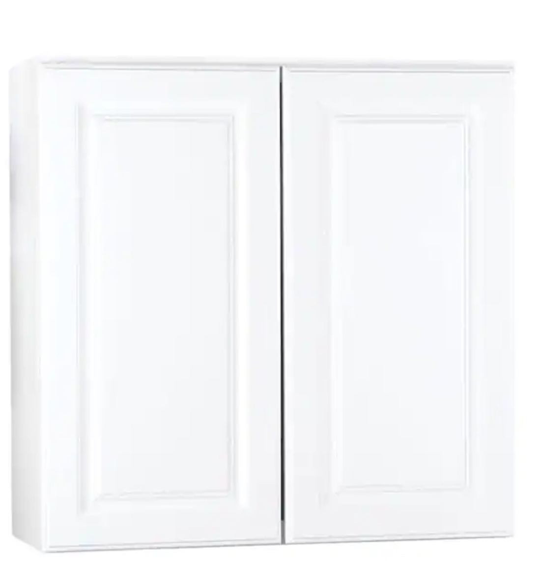 Hampton Bay Hampton 30 in. W x 12 in. D x 30 in. H Assembled Wall Kitchen Cabinet in Satin White