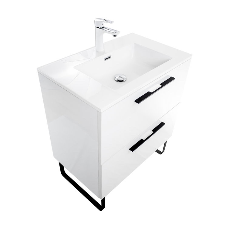 Meindert 24" Single Bathroom Vanity Set (one drawer broken broken)