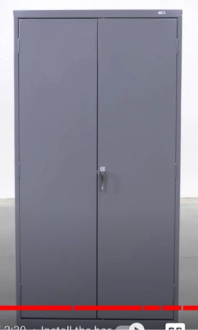 dark grey storage cabinet 
