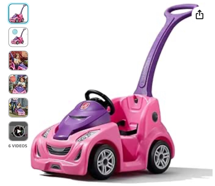 Step2 Push Around Buggy GT for Kids, Push Car with Seat Belt and Horn, Toddlers Ages 1.5 – 3 Years Old, Max Weight 50 lbs., Easy Storage, Ideal Stroller Substitute, Pink Visit the Step2 Store