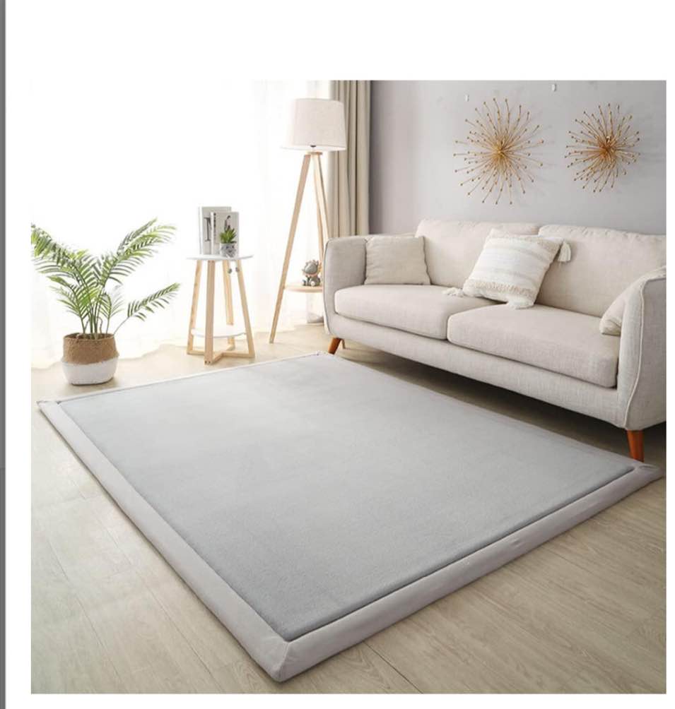 Crawling Mat Baby and Play Mat, Thick and Soft Non-Slip Crawling Blanket for Toddlers, Children's Rug, Children's Room, Girls Boys, Size: 120 x 200 cm, Colour: Grey