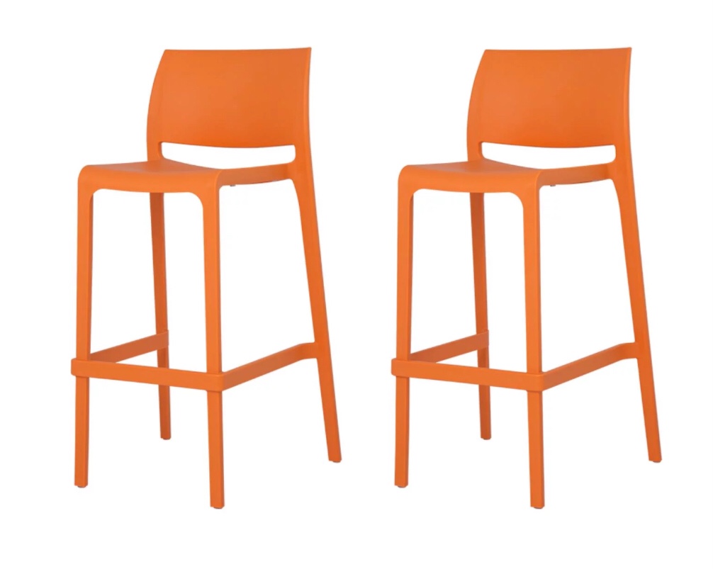 Sensilla Stackable Bar Stool, Set Of 2