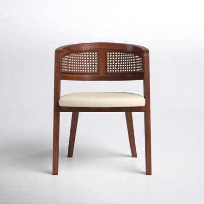 Cornelius Linen Arm Chair in Off White/Brown